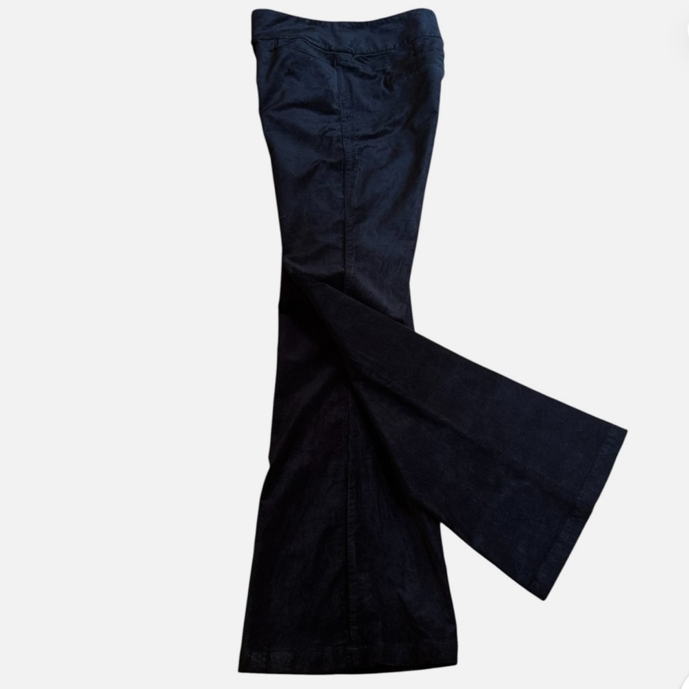 NEW Paige Women's Size 33 High Rise Lou Lou Flare Velvet y2k Pants Navy MSRP$249 - Picture 7 of 7